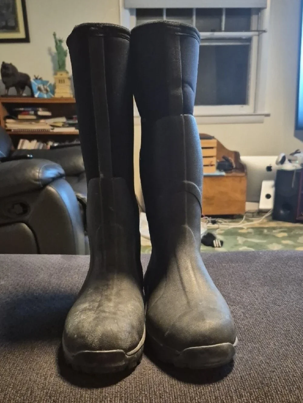 Men's Tall Black Waterproof Rain & Snow Boots — Insulated Pull-On Design